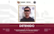 Aseguran agentes de la SSPCM a un hombre se�alado por presunto abuso sexual contra un menor
