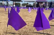 El condado conmemora el D�a de Concientizaci�n sobre las Sobredosis con cientos de banderas moradas
