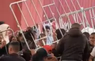 VIDEO A empujones, normalistas irrumpen en evento de Sheinbaum