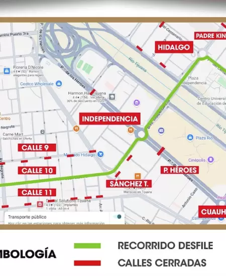Informan sobre cierres parciales de vialidades por festejos patrios.