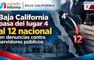 Baja California pasa del lugar 4 al 12 nacional en denuncias contra servidores p�blicos