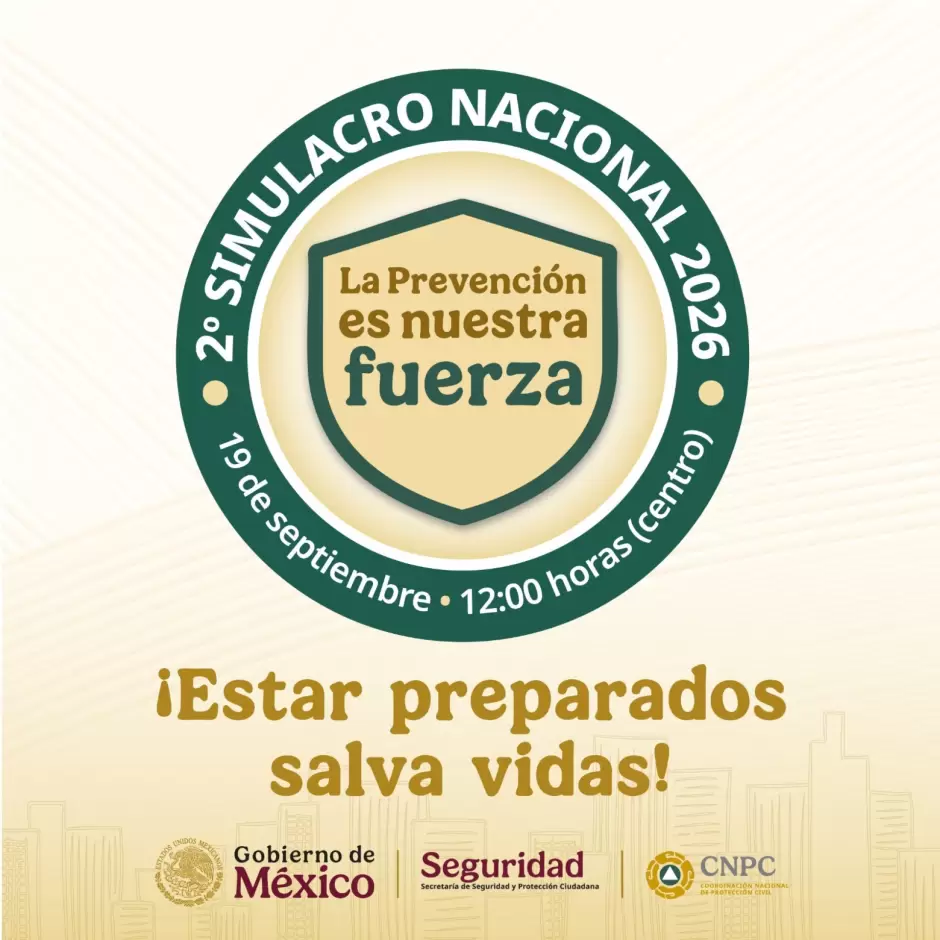 Recuerda Protección Civil BC participar en el Segundo Simulacro Nacional 2026.