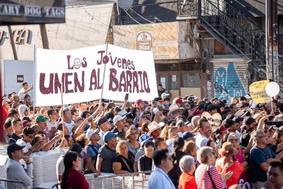 Acompaña Burgueño a Sheinbaum en su visita a Tijuana por la gira 'Honestidad y Resultados'.