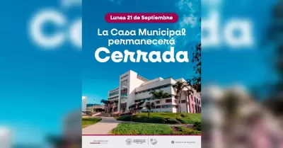 Lunes 21 de septiembre ser� d�a inh�bil para personal del Gobierno de Ensenada.