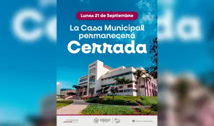 Lunes 21 de septiembre ser� d�a inh�bil para personal del Gobierno de Ensenada.