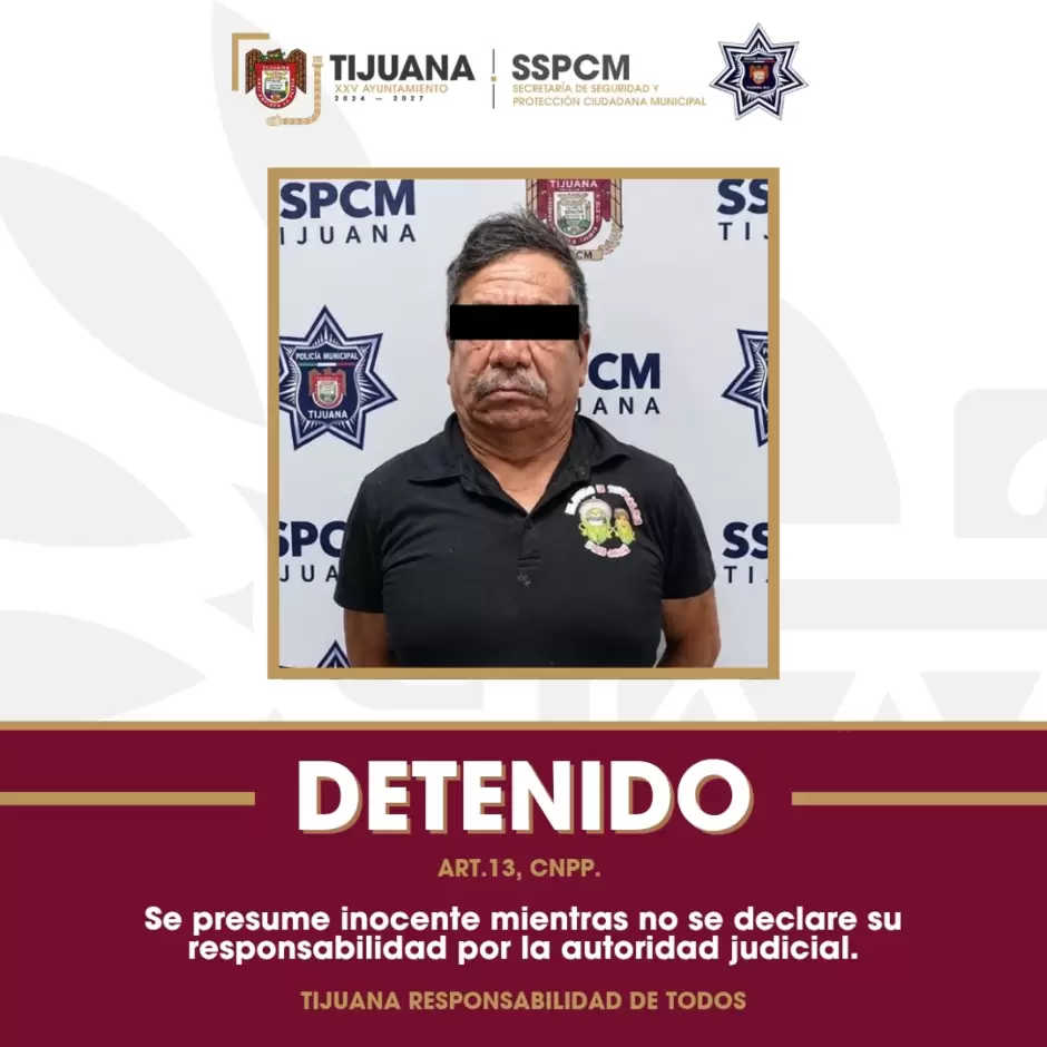 Arrestan agentes municipales a hombre por presunto intento de abuso sexual contra una menor.
