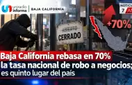 Baja California rebasa en 70% la tasa nacional de robo a negocios; es quinto lugar del pa�s