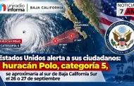 EU alerta a sus ciudadanos: hurac�n Polo, categor�a 5, se aproximar�a al sur de Baja California Sur el 26 o 27 de septiembre