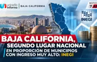 Baja California, segundo lugar nacional en proporci�n de municipios con ingreso muy alto: Inegi