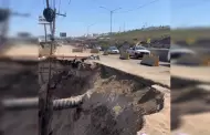 Atiende Gobierno Municipal socav�n en la carretera libre Tijuana-Rosarito