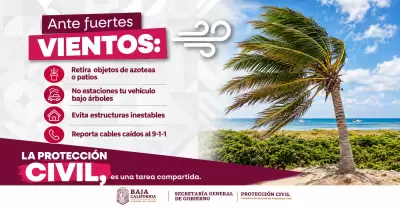 Protecci�n Civil advierte por vientos de Santa Ana.