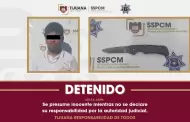Arrestan elementos de la Polic�a Municipal a hombre por resistencia de particulares y posesi�n de arma punzocortante