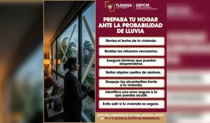 Medidas preventivas para los hogares ante la posible llegada de lluvias a la reg