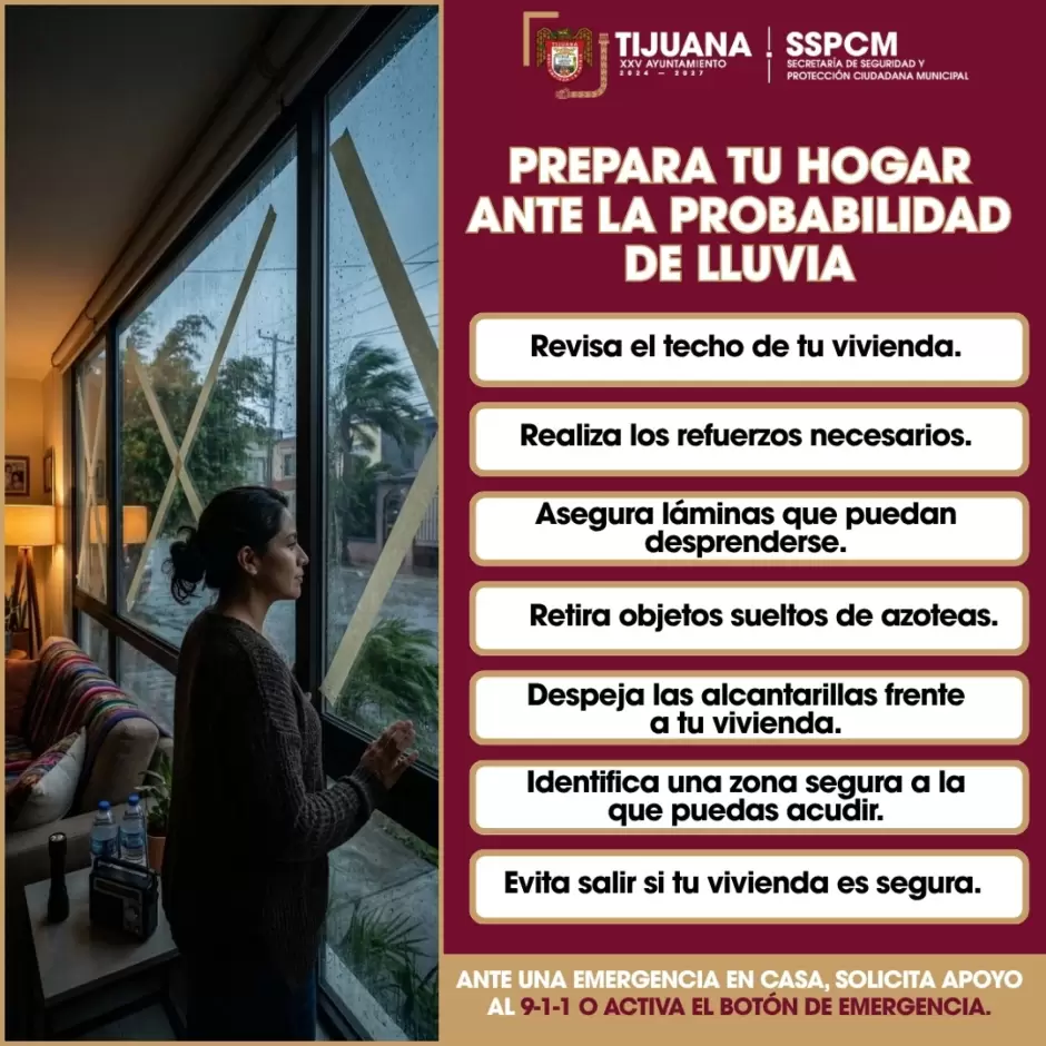 Medidas preventivas para los hogares ante la posible llegada de lluvias a la región
