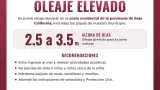 Alertan por oleaje de hasta 3.5 metros en costas de Rosarito