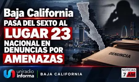 Baja California pasa del sexto al lugar 23 nacional en denuncias por amenazas