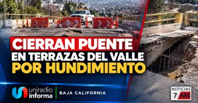 Cierran puente en Terrazas del Valle por hundimiento