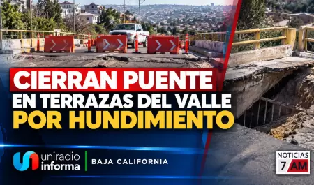 Cierran puente en Terrazas del Valle por hundimiento