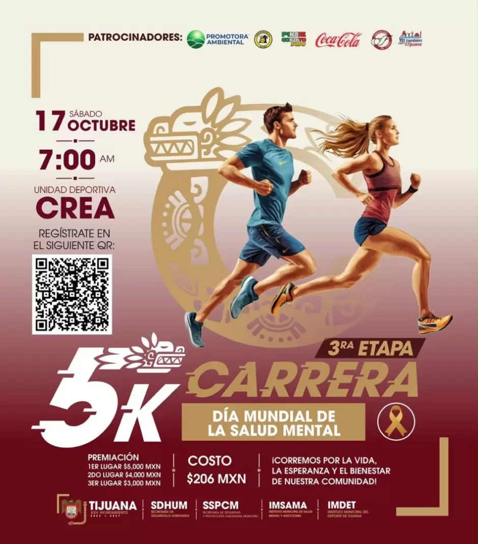 Carrera atlética 5K por el 'Día Mundial de la Salud Mental'
