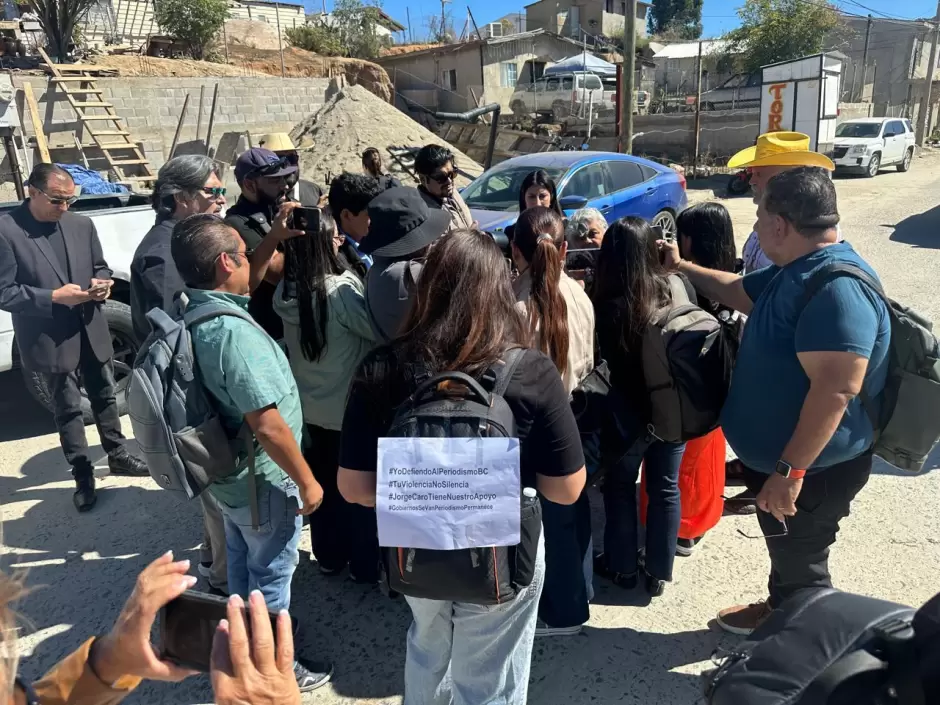Periodistas se manifiestan en Tecate por agresión contra reportero