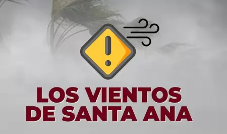 Pron�stico de vientos por condici�n Santa Ana