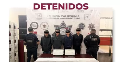 Asegura FESC dos armas de fuego y detiene a cuatro j�venes en Tijuana