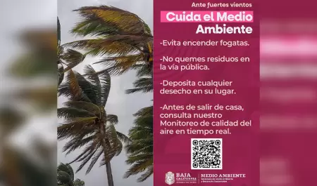 Emite Secretar�a de Medio Ambiente aviso preventivo por fuertes vientos