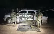 Ej�rcito Mexicano y Guardia Nacional, aseguraron armamento, equipo t�ctico y un veh�culo en el municipio de Tecate, B.C.
