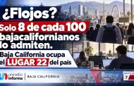 �Flojos? Solo 8 de cada 100 bajacalifornianos lo admiten; Baja California ocupa el lugar 22 del pa�s