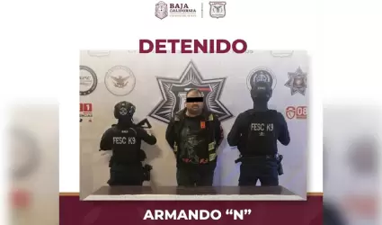 Captura Fuerza Estatal a hombre buscado por homicidio en Tecate