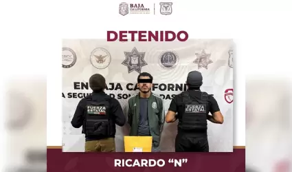 Captura FESC a presunto narcomenudista en el Valle de Mexicali