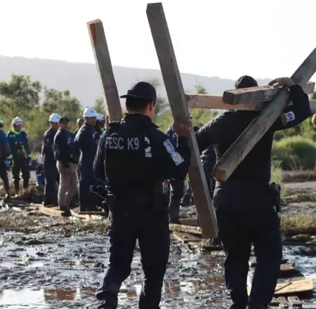 Reconoce SSCBC a polic�as y agentes caninos por apoyo tras Rachel en Ensenada
