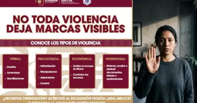 Exhorta SSPCM Tijuana a mujeres a identificar los tipos de violencia y solicitar