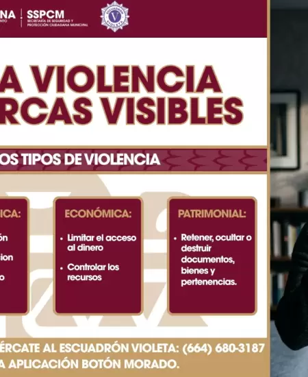 Exhorta SSPCM Tijuana a mujeres a identificar los tipos de violencia y solicitar