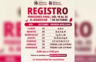 Del 19 al 25 de octubre se realiza el registro a las Pensiones para Adultos Mayores y Mujeres Bienestar: Carmen Antuna Cruz