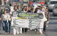 VIDEO.- Trabajadores del IMSS marcharon en Tijuana; exigen aumento salarial y mejores condiciones para la atenci�n