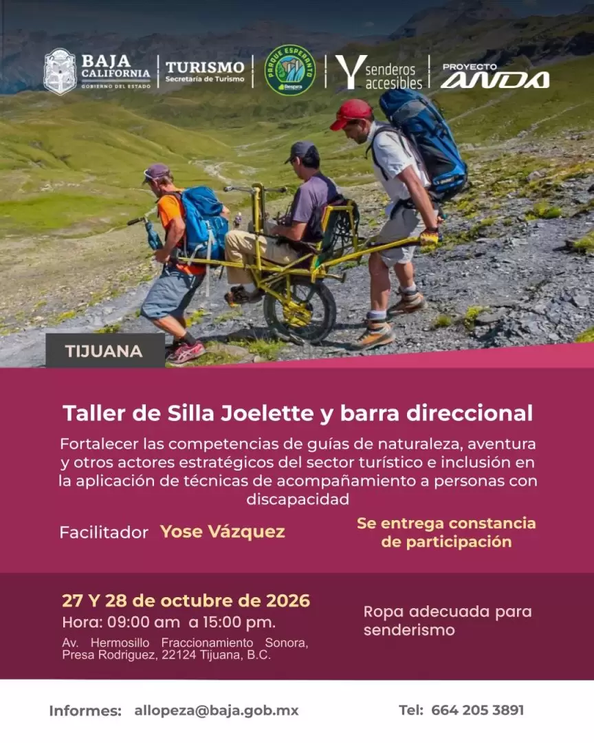 Capacitación en senderismo adaptado y accesible en Baja California