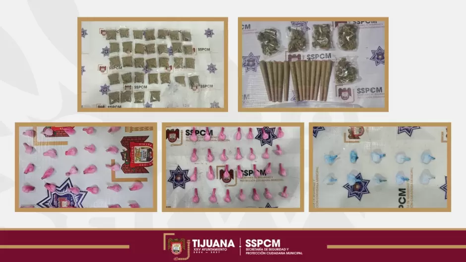 SSPCM detiene a cinco personas y asegura más de 100 envoltorios de presuntas drogas