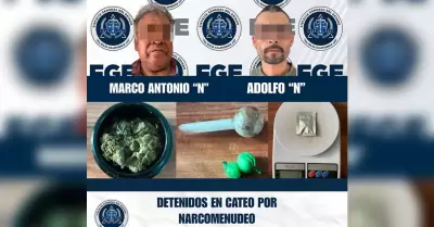 Capturan a dos hombres durante cateo por presunto narcomenudeo