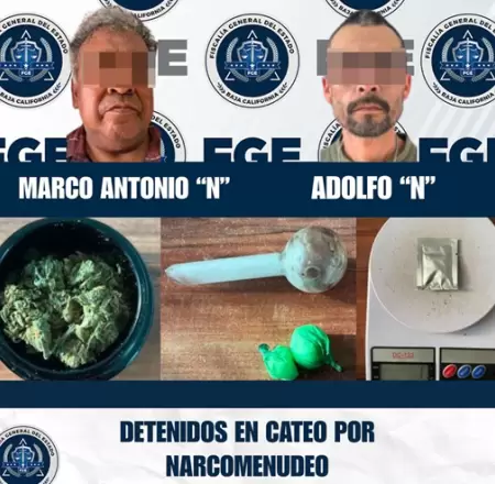 Capturan a dos hombres durante cateo por presunto narcomenudeo