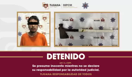 Detienen a hombre por allanamiento, violencia familiar y amenazas con un hacha
