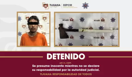 Detienen a hombre por allanamiento, violencia familiar y amenazas con un hacha