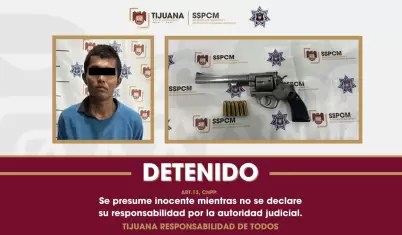 Detiene Polic�a Municipal a hombre en posesi�n de un arma tipo rev�lver