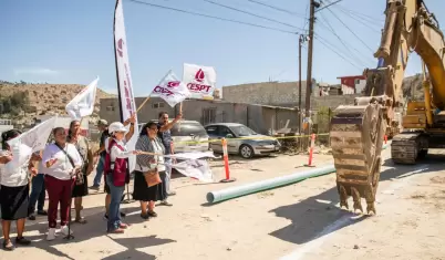 CESPT y vecinos impulsan obras para llevar agua potable y drenaje a ocho colonia