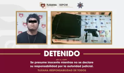 Detienen a presunto responsable de robo con violencia a farmacia