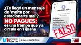 �Te lleg� un mensaje de "multa por estacionarte mal"?