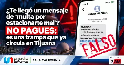 �Te lleg� un mensaje de "multa por estacionarte mal"?
