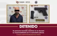 Aseguran elementos de la SSPCM a un hombre por presunta portaci�n de arma de fuego