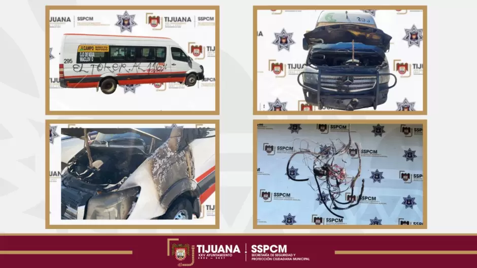 Caen dos hombres en Tijuana por presunto robo de cableado y daños a transporte público.