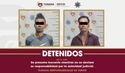 Caen dos hombres en Tijuana por presunto robo de cableado y da�os a transporte p